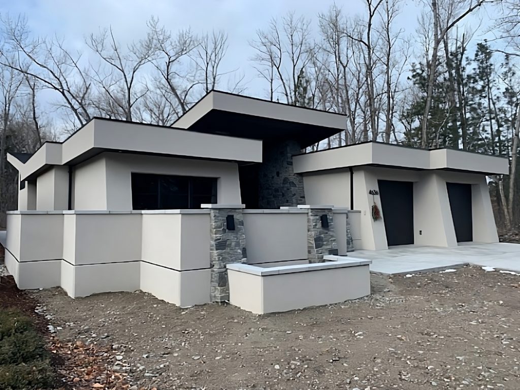 apartment complex with stucco exterior